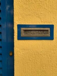 a yellow concrete wall